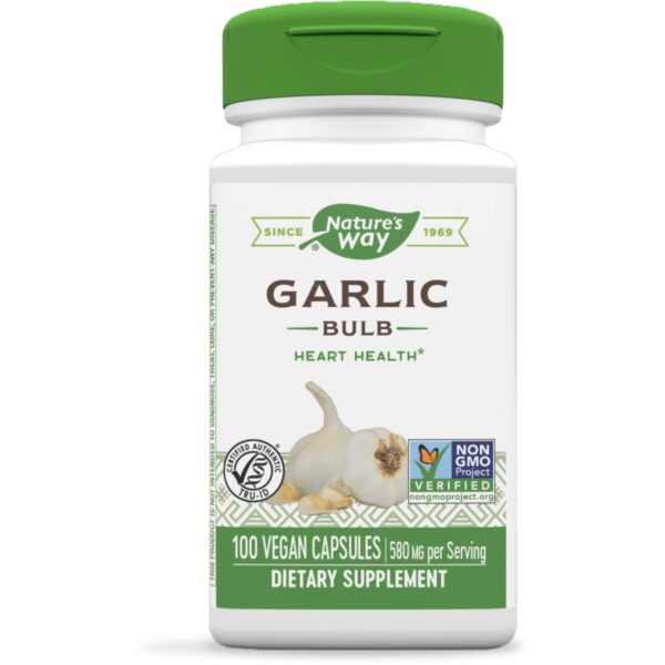 NATURES WAY GARLIC BULB 580MG 100VEGAN CAPSULES