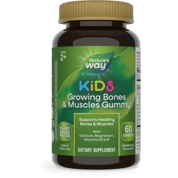 NATURES WAY KIDS GROWING BONES & MUSCLES 60GUMMIES WILDBERRY