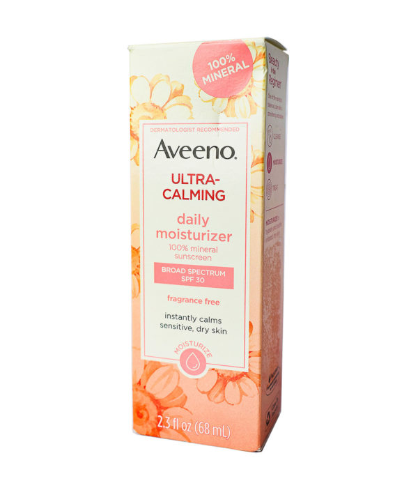 AVEENO ULTRA CALMING DAILY MOISTURIZER MINERAL SUNSCREEN FRAGRANCE FREE SPF30 68ML