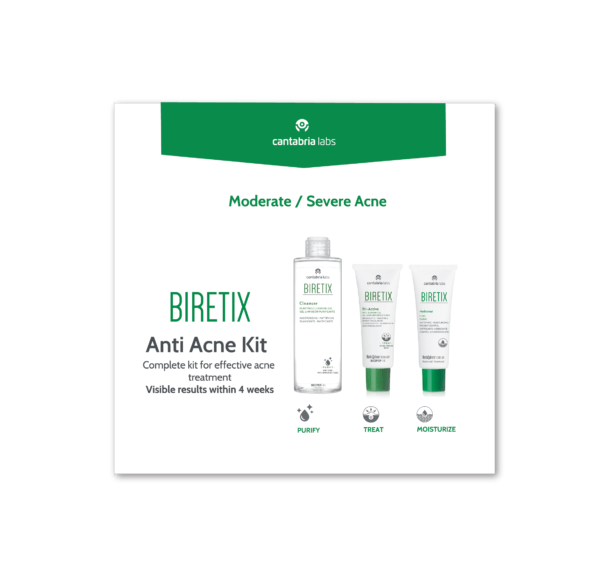 BIRETIX ANTI ACNE KIT MODERATE SEVERE ACNE PURIFY TREAT MOISTURIZE