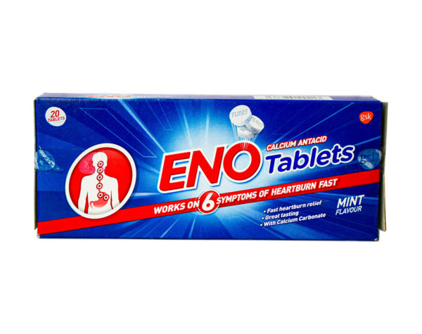 ENO CALCIUM ANTACID TABLETS MINT 20S