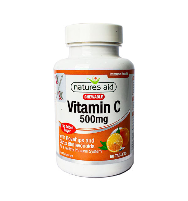 NA VITAMIN C 500MG CHEWABLE ROSEHIPS 50TABLETS NATURES AID