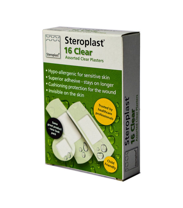 STEROPLAST CLEAR ASSORTED PLASTERS.