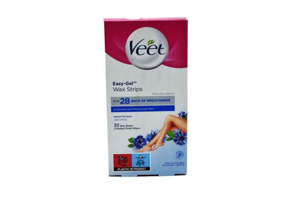 VEET WAX STRIPS BODY & LEGS SENSITIVE 20S ALMOND OIL CORNFLOWER