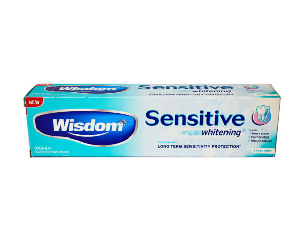 WISDOM TOOTHPASTE SENSITIVE WHITENING FRESH MINT 100ML