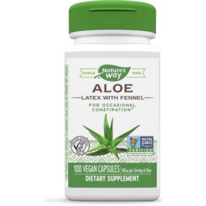 NATURES WAY ALOE LATEX WITH FENNEL 100VEGAN CAPSULES