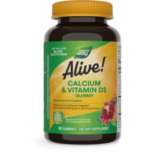 NATURES WAY ALIVE CALCIUM VITAMIN D3 GUMMY 60GUMMIES