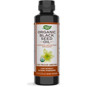 NATURES WAY ORGANIC BLACK SEED OIL TYHMOQUINONE 236ML