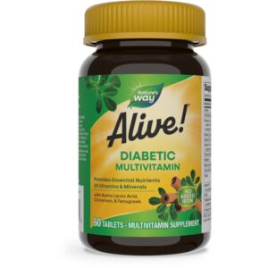 NATURES WAY ALIVE DIABETIC MULTIVITAMIN 60TABLETS
