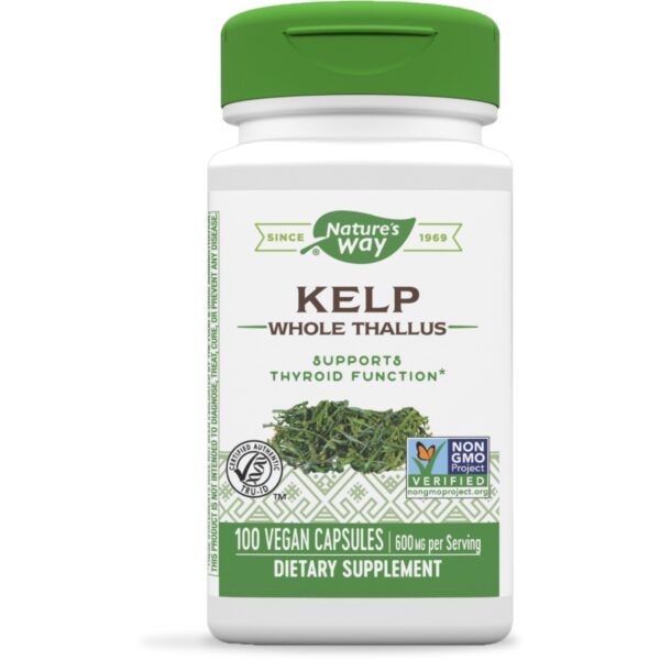 NATURES WAY KELP WHOLE THALLUS 600MG 100VEGAN CAPSULES
