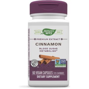 NATURES WAY CINNAMON PREMIUM EXTRACT 60VEGAN CAPSULES