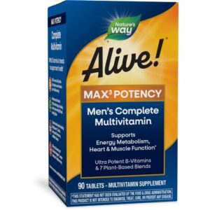 NATURES WAY ALIVE MAX3 POTENCY MENS MULTIVITAMIN 90TABLETS