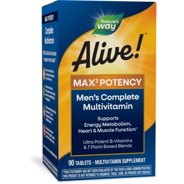 NATURES WAY ALIVE MAX3 POTENCY MENS MULTIVITAMIN 90TABLETS