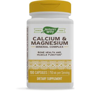 NATURES WAY CALCIUM & MAGNESIUM MINERAL COMPLEX BONE 100CAPS