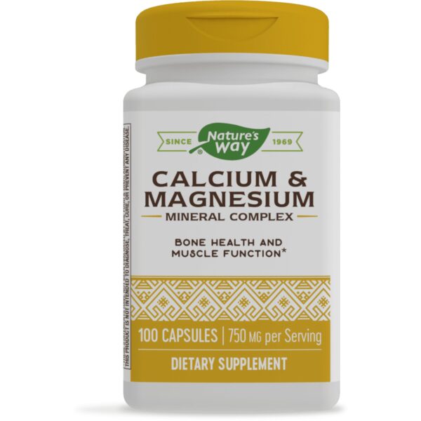 NATURES WAY CALCIUM & MAGNESIUM MINERAL COMPLEX BONE 100CAPS
