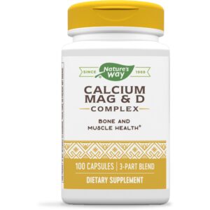 NATURES WAY CALCIUM MAG & D COMPLEX 3-PART BLEND 100CAPSULES
