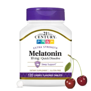21ST CENTURY MELATONIN QUICK DISSOLVE 10MG CHERRY FLAVOUR TABLETS 120S