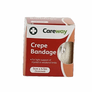 CAREWAY CREPE BANDAGE 5CM*4.5M STRETCHED