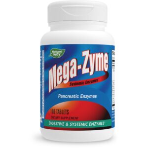 NATURES WAY MEGA-ZYME PANCREATIC ENZYMES 100TABLETS
