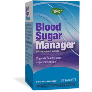NATURES WAY BLOOD SUGAR MANAGER GLUCOSE SUPPORT 60TABLETS