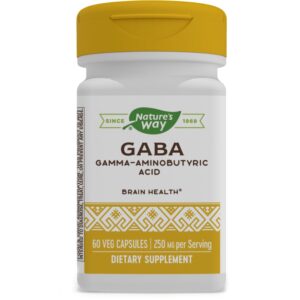 NATURES WAY GABA GAMMA-AMINOBUTYRIC ACID 250MG 60VEG CAPSULES