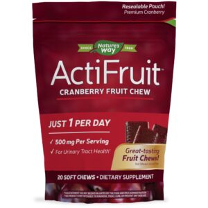 NATURE'S WAY ACTIFRUIT CRANBERRY FRUIT CHEW 20SOFT