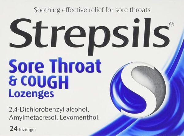 STREPSILS SORE THROAT & COUGH LOZENGES 24S
