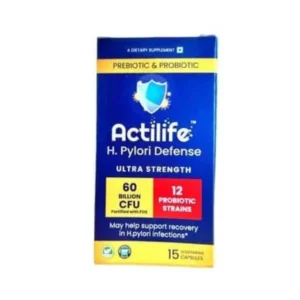 ACTILIFE H. PYLORI DEFENSE ULTRA 60BILLION CFU 12PROBIOTIC 15VEG CAPS