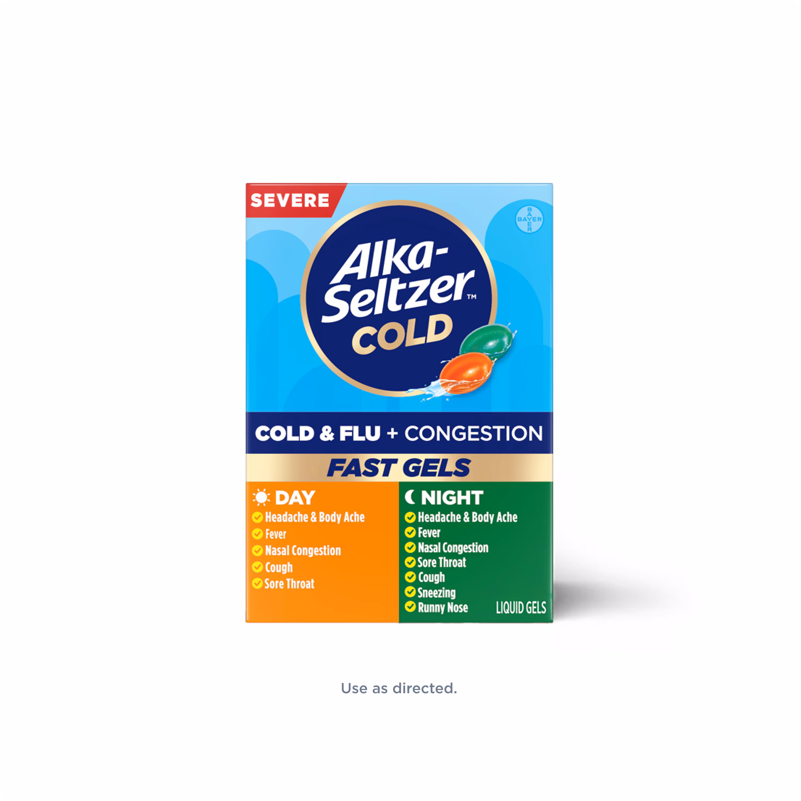 ALKA-SELTZER PLUS COLD POWERFAST FIZZ NIGHT 20TABLETS