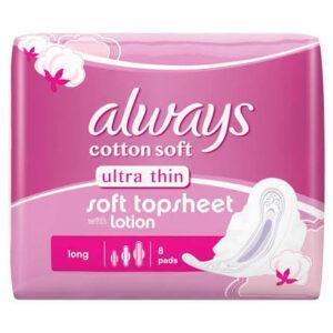 ALWAYS ULTRA COTTON SOFT LONG 8`S