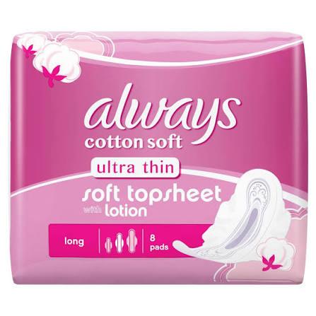 ALWAYS ULTRA COTTON SOFT LONG 8`S