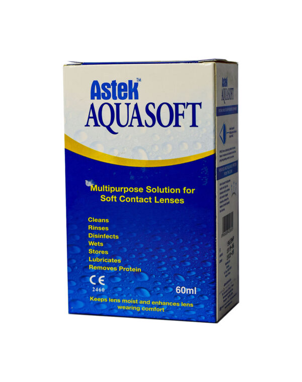 ASTEK AQUASOFT MULTIPURPOSE SOFT CONTACT LENS SLN 60ML