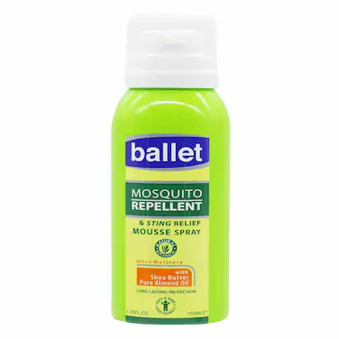 BALLET MOSQUITO REPELLENT STING RELIEF MOUSSE SPRAY 100ML