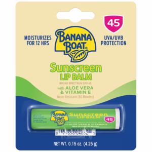 BANANA BOAT SUNSCREEN LIP BALM ALOE VITAMIN E SPF45 4.25G