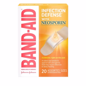 BAND AID ANTIBIOTIC INFECTION DEFENSE BANDAGES ASSORTED 20S