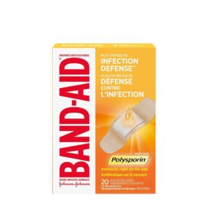 BAND AID ANTIBIOTIC INFECTION DEFENSE BANDAGES ASSORTED 20S