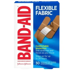 BAND AID FLEXIBLE FABRIC BANDAGES ASSORTED 30S
