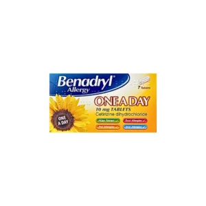 BENADRYL ALLERGY ONE A DAY LIQUID RELEASE 10MG CAPSULES 7S