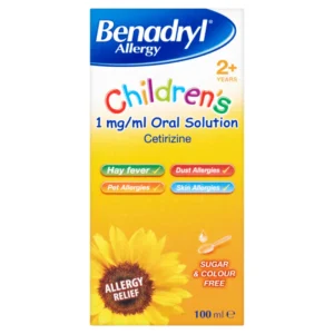 BENADRYL CHILDRENS 2+ SOLUTION 100ML CETIRIZINE