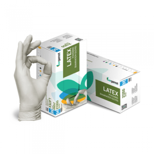 BERGAMOT LATEX POWDERED GLOVES MEDIUM Z1250