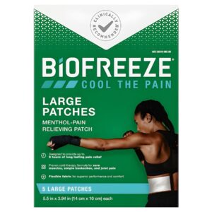 BIOFREEZE COOL THE PAIN 5 LARGE PATCHES 5.5INCH