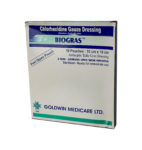 BIOGRAS 10POUCHES 10CMX10CM CHLORHEXIDINE GAUZE DRESSING TULLE
