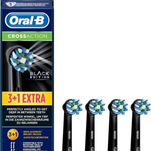 BRAUN ORAL B CROSSACTION BLACK EDITION BRUSH HEADS 4S