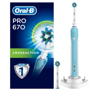 BRAUN ORAL B PRO 670 3D ACTION CROSSACTION 2 BRUSH HEADS
