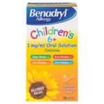 BENADRYL ALLERGY SOLUTION CHILDREN 6+ 70ML CETIRIZINE