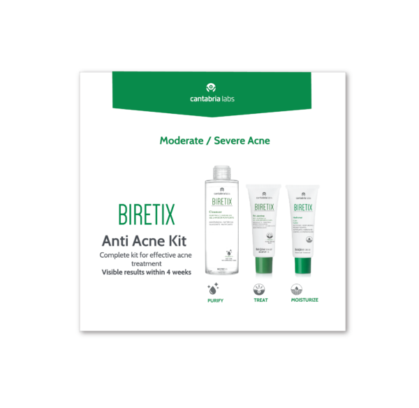 BIRETIX ANTI ACNE KIT MODERATE SEVERE ACNE PURIFY TREAT MOISTURIZE