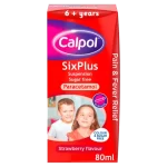 CALPOL SIX PLUS SUGARFREE SUSP STRAWBERRY 80ML