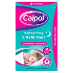 CALPOL VAPOUR PLUG 5 REFILL PADS LAVENDER & CHAMOMILE 3+