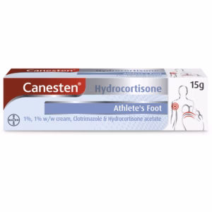 CANESTEN HYDROCORTISONE ATHLETES FOOT CREAM 15G