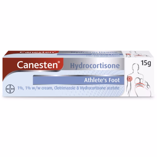 CANESTEN HYDROCORTISONE ATHLETES FOOT CREAM 15G